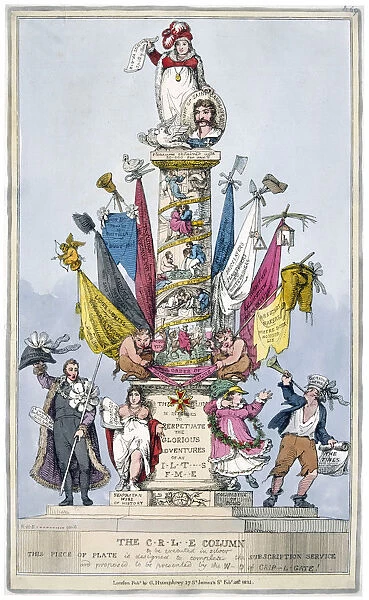 The C-r-l-e Column, 1821. Artist: John Baker