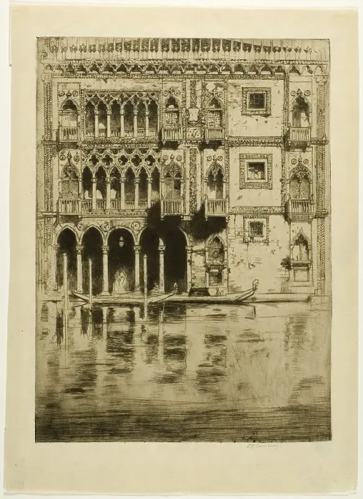 Framed Print : Cá d'Oro, 1900. Creator: David Young Cameron Framed Print : Cá d'Oro, 1900. Creator: David Young Cameron