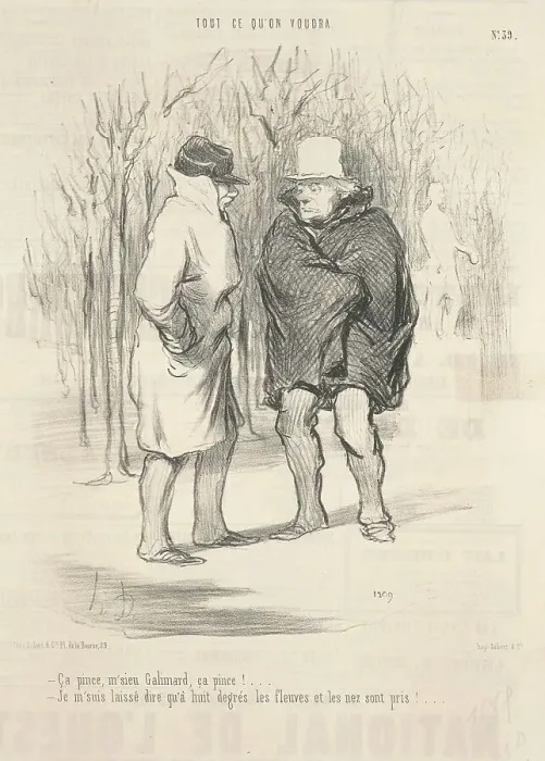 Framed Print : Ça pince, M'sieu Galimard, ça pince!... 19th century. Creator: Honore Daumier Framed Print : Ça pince, M'sieu Galimard, ça pince!... 19th century. Creator: Honore Daumier