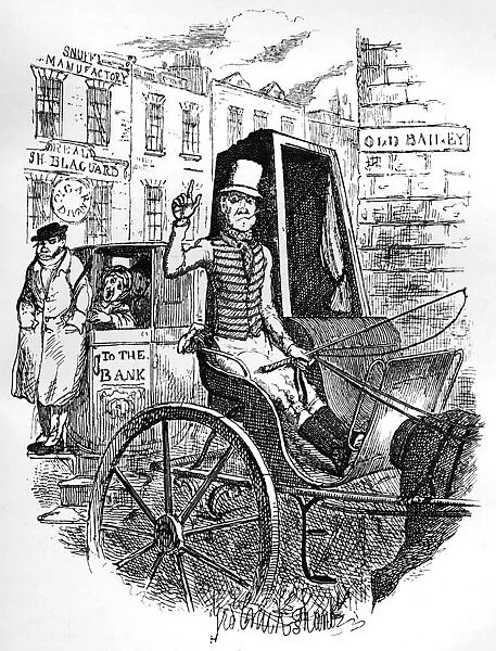 The Last Cab Driver, and the First Omnibus Cad, c1900. Artist: George Cruikshank