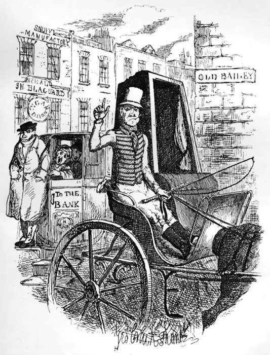 Framed Print : The Last Cab Driver, and the First Omnibus Cad, c1900. Artist: George Cruikshank Framed Print : The Last Cab Driver, and the First Omnibus Cad, c1900. Artist: George Cruikshank