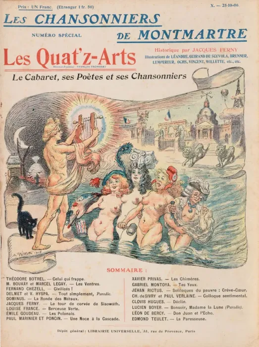 Framed Print : Cabaret des Quat z Arts, 1906. Creator: Willette, Adolphe (1857-1926) Framed Print : Cabaret des Quat z Arts, 1906. Creator: Willette, Adolphe (1857-1926)