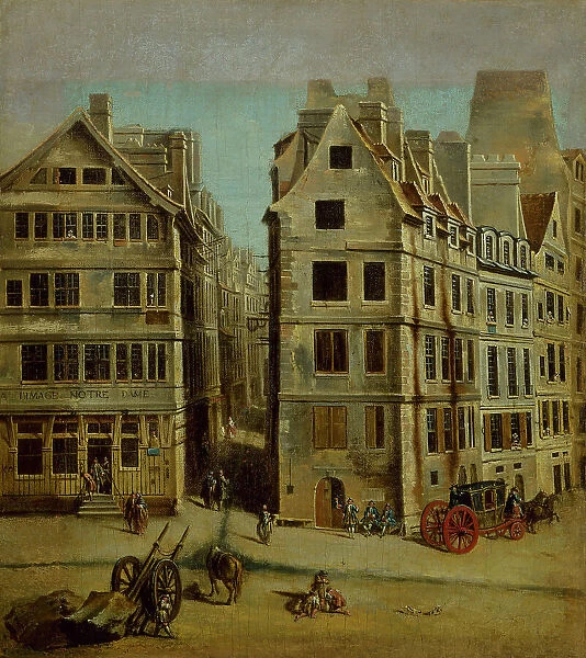 The Cabaret, image of Notre-Dame, Place de Greve, current Place de l'Hotel de Ville, 1751. Creator: Nicolas Raguenet