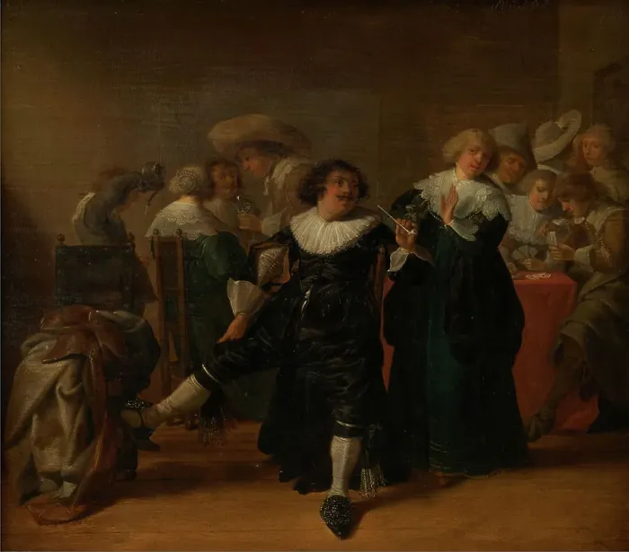 Framed Print : Cabaret scene, between 1630 and 1640. Creator: Anthonie Palamedesz Framed Print : Cabaret scene, between 1630 and 1640. Creator: Anthonie Palamedesz
