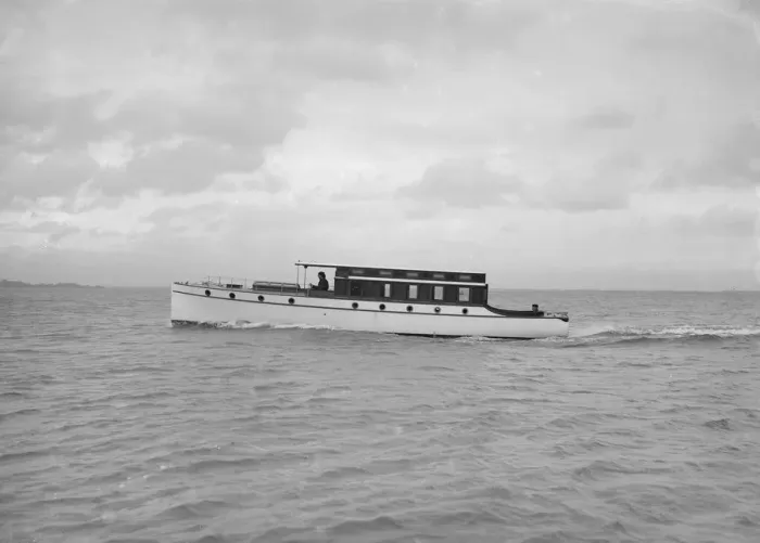 Framed Print : Cabin cruiser D. G. S. P. 1913. Creator: Kirk & Sons of Cowes