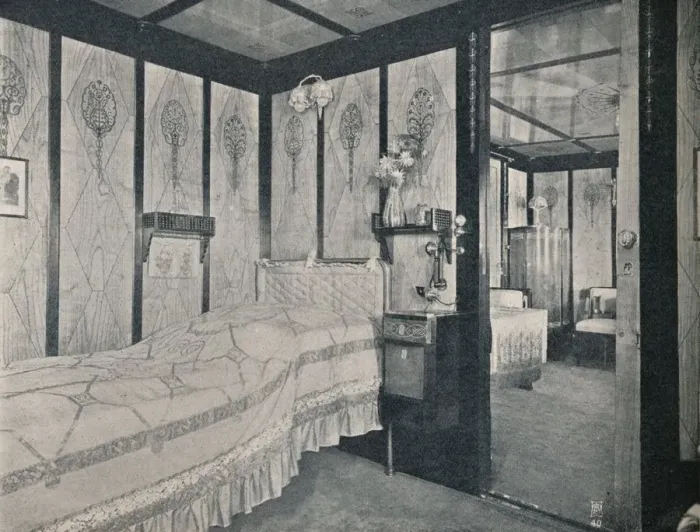 Framed Print : Cabin-De-Luxe on the North German Lloyd SS. Kronprinzessin Cecilie, c1907 Framed Print : Cabin-De-Luxe on the North German Lloyd SS. Kronprinzessin Cecilie, c1907