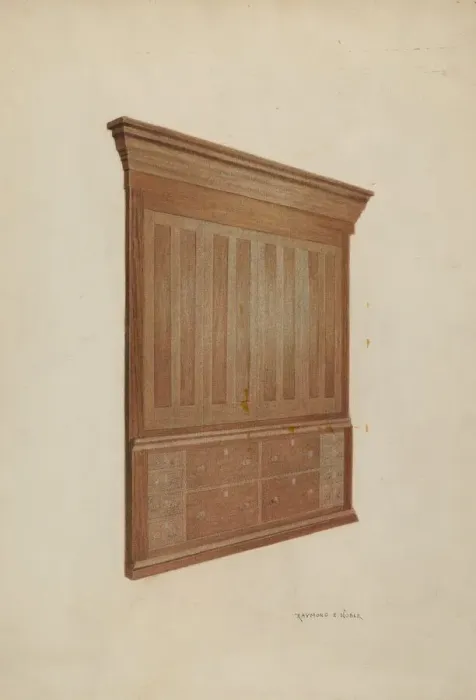 Framed Print : Cabinet, 1935 / 1942. Creator: Raymond E. Noble Framed Print : Cabinet, 1935 / 1942. Creator: Raymond E. Noble