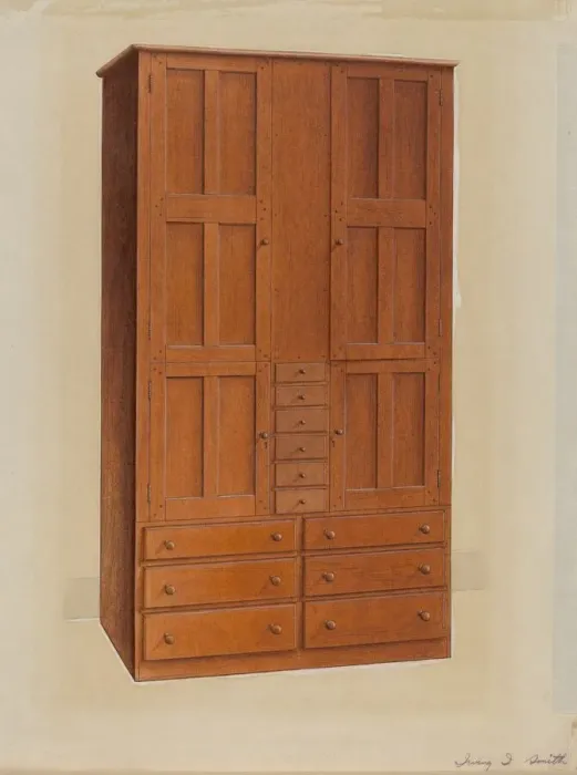 Framed Print : Cabinet, c. 1937. Creator: Irving I. Smith Framed Print : Cabinet, c. 1937. Creator: Irving I. Smith