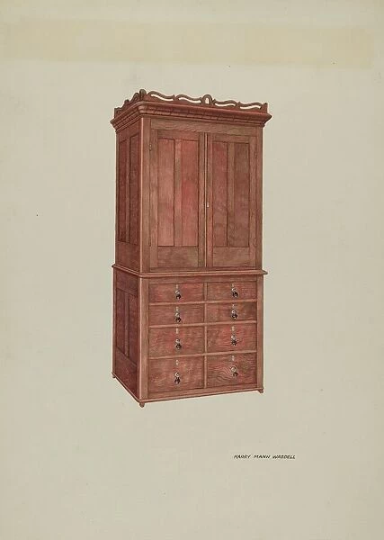 Cabinet, c. 1940. Creator: Harry Mann Waddell