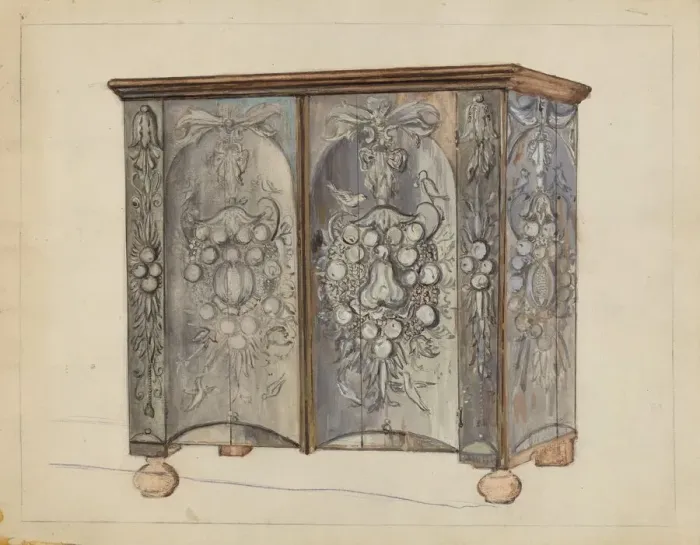 Framed Print : Cabinet, c. 1953. Creator: Isadore Goldberg Framed Print : Cabinet, c. 1953. Creator: Isadore Goldberg
