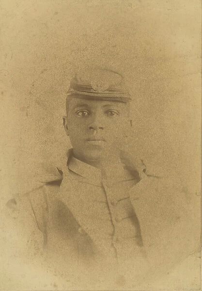 Cabinet card of Col. Charles Young as a cadet at West Point, 1889. Creator: Pach Bros