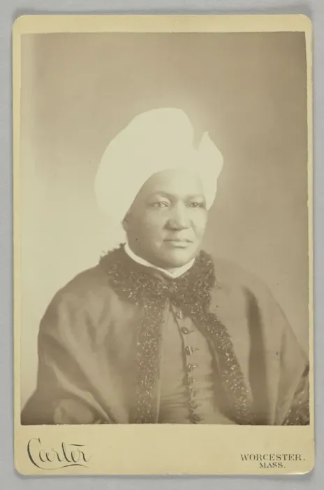 Framed Print : Cabinet card of Sarah Ann Blunt Crozley, November 1884. Creator: Carter
