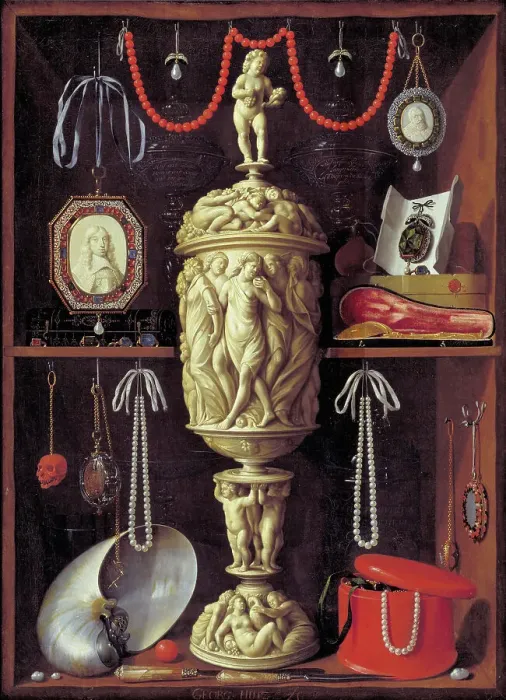 Framed Print : A Cabinet with Objects of Art, 1665-1667. Creator: Georg Hainz Framed Print : A Cabinet with Objects of Art, 1665-1667. Creator: Georg Hainz