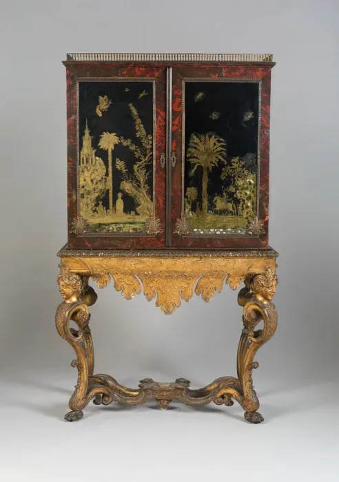 Framed Print : Cabinet on Stand, Netherlands, Late 17th century. Creator: Unknown Framed Print : Cabinet on Stand, Netherlands, Late 17th century. Creator: Unknown