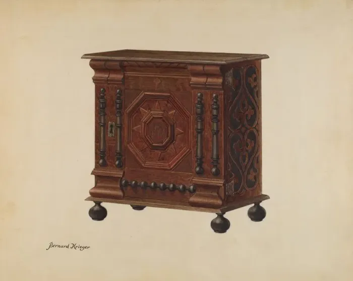 Framed Print : Cabinet for Storage, 1938. Creator: Bernard Krieger Framed Print : Cabinet for Storage, 1938. Creator: Bernard Krieger