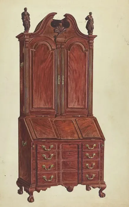 Framed Print : Cabinet-Top Desk, c. 1953. Creator: Francis Borelli Framed Print : Cabinet-Top Desk, c. 1953. Creator: Francis Borelli
