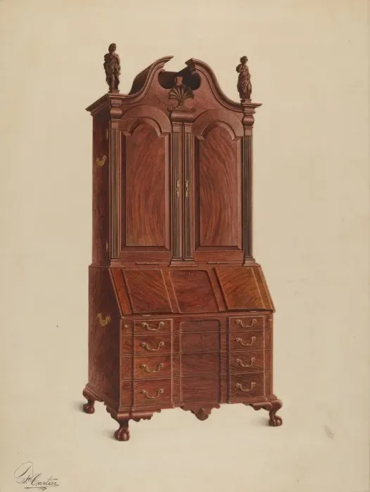 Framed Print : Cabinet-top Desk Secretary, 1937. Creator: Ferdinand Cartier Framed Print : Cabinet-top Desk Secretary, 1937. Creator: Ferdinand Cartier