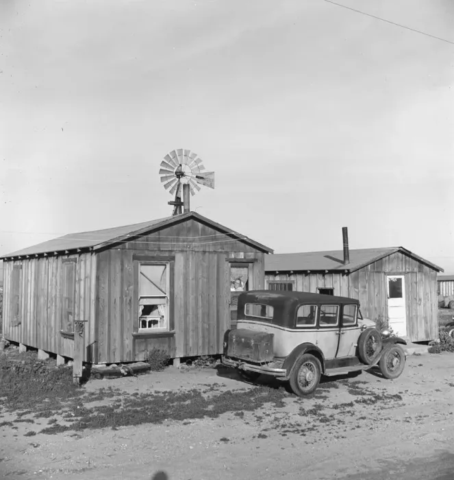 Framed Print : Cabins which rent for ten dollars... Arkansawyers auto camp, Greenfield, Salinas Valley, CA, 1939. Creator: Dorothea Lange Framed Print : Cabins which rent for ten dollars... Arkansawyers auto camp, Greenfield, Salinas Valley, CA, 1939. Creator: Dorothea Lange
