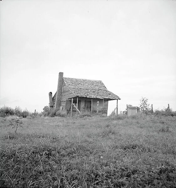 Many cabins of this type are found on the Mississippi Delta, 1936. Creator: Dorothea Lange
