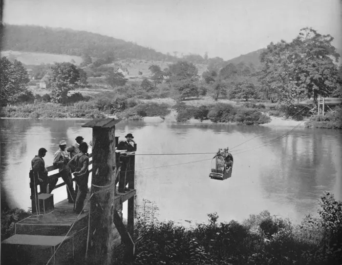 Framed Print : Cable Ferry, near La Colle, Penn, c1897. Creator: Unknown Framed Print : Cable Ferry, near La Colle, Penn, c1897. Creator: Unknown