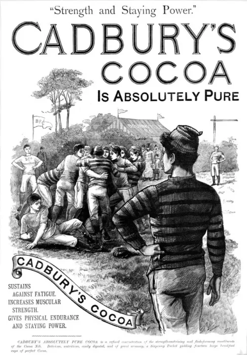 Framed Print : Cadburys Cocoa, Strength and Staying Power, 1888. Creator: Unknown Framed Print : Cadburys Cocoa, Strength and Staying Power, 1888. Creator: Unknown