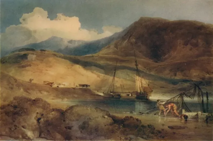 Framed Print : Cader Idris, from Barmouth Sands, c1833. Artist: John Sell Cotman Framed Print : Cader Idris, from Barmouth Sands, c1833. Artist: John Sell Cotman