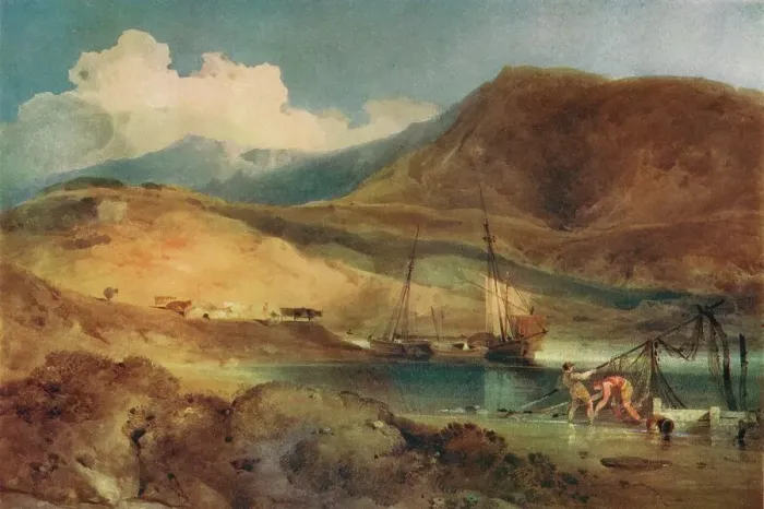 Framed Print : Cader Idris, from Barmouth Sands, c19th century. Artist: John Sell Cotman Framed Print : Cader Idris, from Barmouth Sands, c19th century. Artist: John Sell Cotman