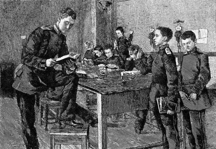Framed Print : At the Cadet Corps, 1894. Creator: Bakmanson, Hugo Karlovich (1860-1953) Framed Print : At the Cadet Corps, 1894. Creator: Bakmanson, Hugo Karlovich (1860-1953)