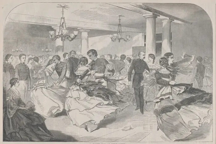 Framed Print : A Cadet Hop at West Point (Harpers Weekly, Vol. III), September 3, 1859 Framed Print : A Cadet Hop at West Point (Harpers Weekly, Vol. III), September 3, 1859