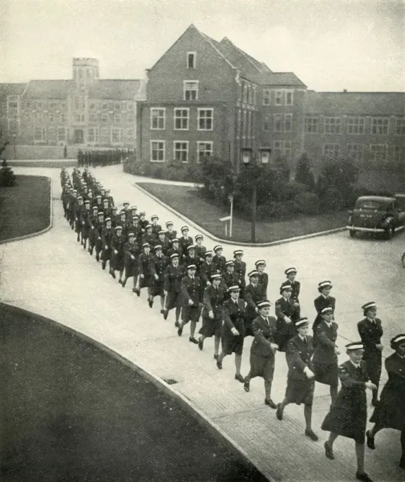 Framed Print : Cadets on the March, c1943. Creator: Cecil Beaton Framed Print : Cadets on the March, c1943. Creator: Cecil Beaton