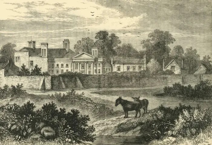 Framed Print : Caen Wood, Lord Mansfields House, in 1785, (c1876). Creator: Unknown Framed Print : Caen Wood, Lord Mansfields House, in 1785, (c1876). Creator: Unknown