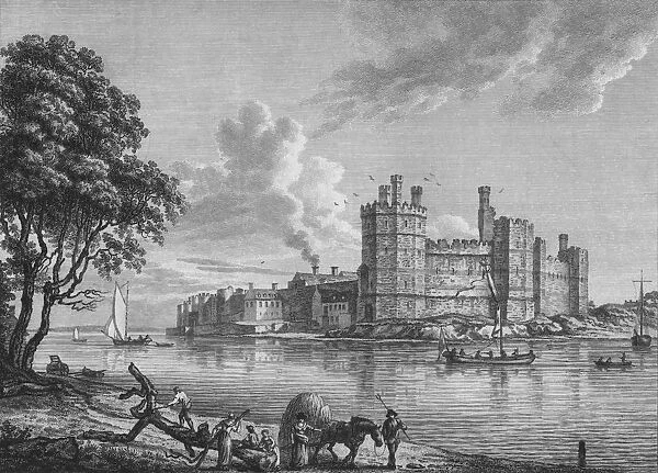 Caernarvon Castle, 1778. Artist: William Watts