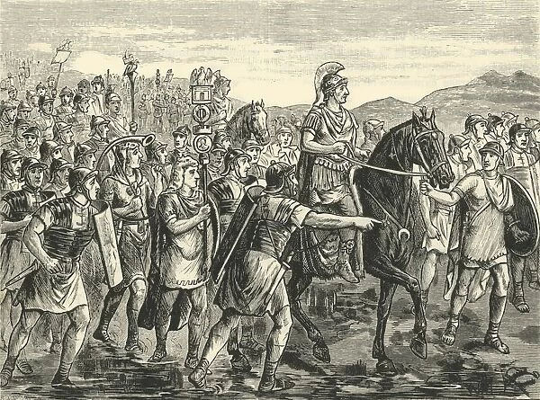 Caesar Crossing the Rubicon, 1890. Creator: Unknown