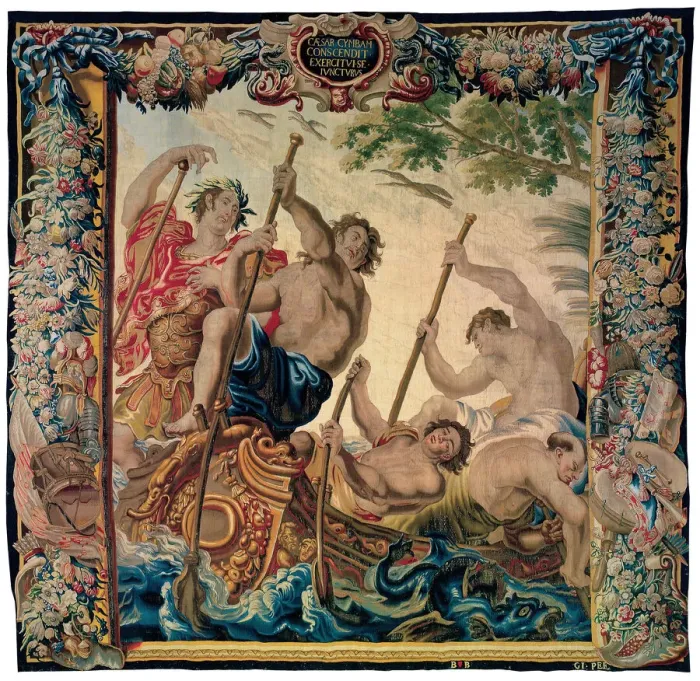 Framed Print : Caesar Embarks by Boat to Join His Army from The Story of Caesar and Cleopatra, Flanders Framed Print : Caesar Embarks by Boat to Join His Army from The Story of Caesar and Cleopatra, Flanders