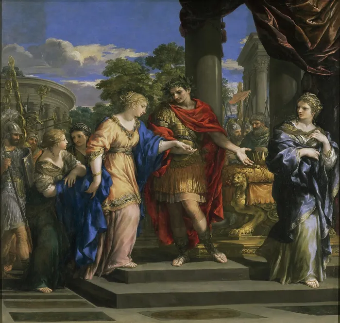 Framed Print : Caesar Restoring Cleopatra to the Throne of Egypt, 1637. Creator: Cortona, Pietro da (1596-1669) Framed Print : Caesar Restoring Cleopatra to the Throne of Egypt, 1637. Creator: Cortona, Pietro da (1596-1669)
