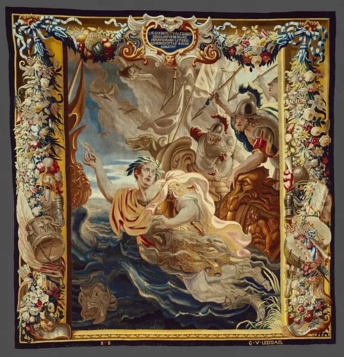 Framed Print : Caesar Throws Himself into the Sea from The Story of Caesar and Cleopatra, Flanders, c Framed Print : Caesar Throws Himself into the Sea from The Story of Caesar and Cleopatra, Flanders, c