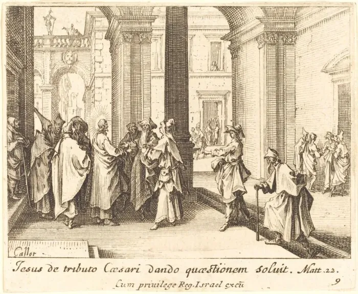 Framed Print : Caesars Coin, 1635. Creator: Jacques Callot Framed Print : Caesars Coin, 1635. Creator: Jacques Callot