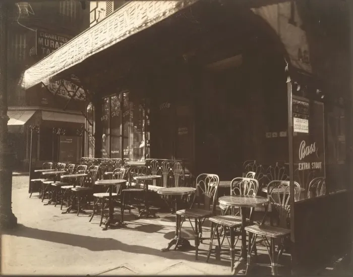 Framed Print : Cafe, Avenue de la Grande-Armee, 1924-1925. Creator: Atget Framed Print : Cafe, Avenue de la Grande-Armee, 1924-1925. Creator: Atget