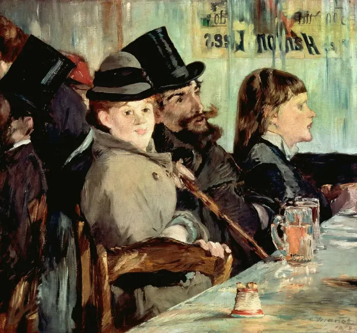 Framed Print : At the Café, ca 1878. Creator: Manet, Édouard (1832-1883) Framed Print : At the Café, ca 1878. Creator: Manet, Édouard (1832-1883)