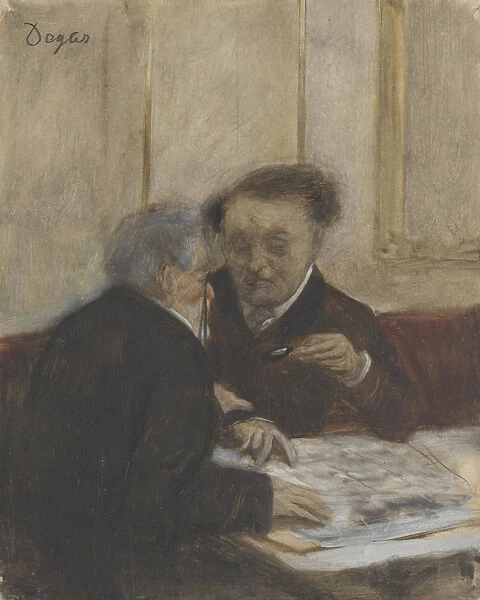 At the Cafe Chateaudun, c. 1870. Artist: Degas, Edgar (1834-1917)