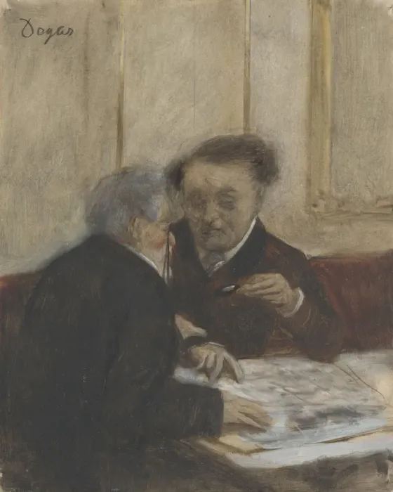 Framed Print : At the Cafe Chateaudun, c. 1870. Artist: Degas, Edgar (1834-1917) Framed Print : At the Cafe Chateaudun, c. 1870. Artist: Degas, Edgar (1834-1917)