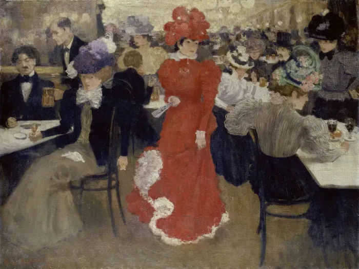 Framed Print : In the Cafe d Harcourt at Paris. Artist: Evenepoel, Henri Jacques Edouard (1872-1899) Framed Print : In the Cafe d Harcourt at Paris. Artist: Evenepoel, Henri Jacques Edouard (1872-1899)