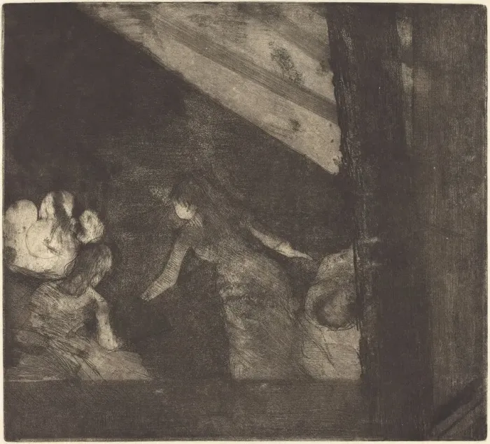 Framed Print : At the Cafe des Ambassadeurs (Aux Ambassadeurs), 1879 / 1880. Creator: Edgar Degas Framed Print : At the Cafe des Ambassadeurs (Aux Ambassadeurs), 1879 / 1880. Creator: Edgar Degas