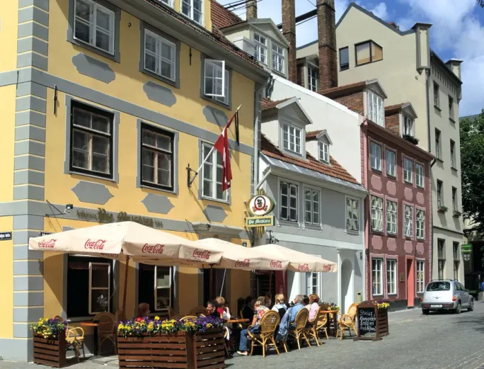 Framed Print : Cafe on Meistaru iela, Riga, Latvia Framed Print : Cafe on Meistaru iela, Riga, Latvia