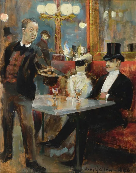 Framed Print : In a Cafe in Paris, 1886. Creator: Gallen-Kallela, Akseli (1865-1931) Framed Print : In a Cafe in Paris, 1886. Creator: Gallen-Kallela, Akseli (1865-1931)