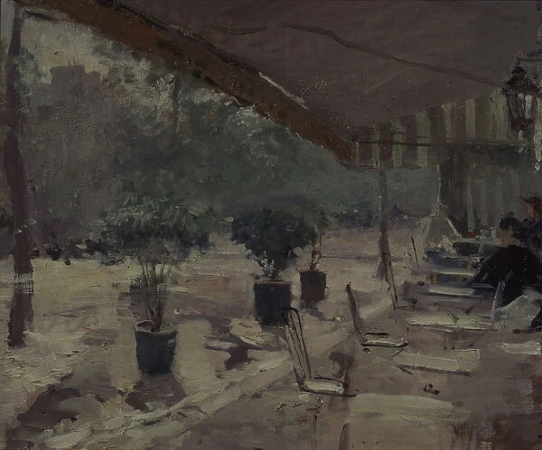 Cafe in Paris, 1890s. Artist: Korovin, Konstantin Alexeyevich (1861-1939)