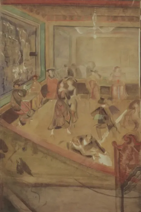 Framed Print : Cafe Pittoresk in Moscow. Artist: Yakulov, Georgi Bogdanovich (1884-1928) Framed Print : Cafe Pittoresk in Moscow. Artist: Yakulov, Georgi Bogdanovich (1884-1928)