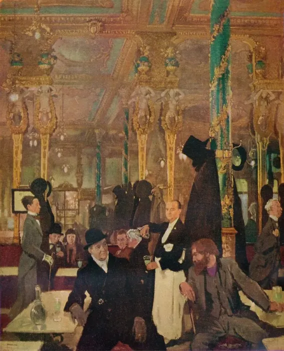Framed Print : The Cafe Royal, London, 1912. Artist: William Newenham Montague Orpen Framed Print : The Cafe Royal, London, 1912. Artist: William Newenham Montague Orpen