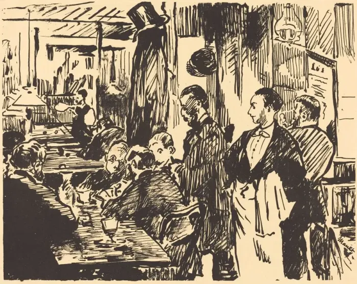 Framed Print : At the Cafe(Au cafe), 1869. Creator: Edouard Manet Framed Print : At the Cafe(Au cafe), 1869. Creator: Edouard Manet