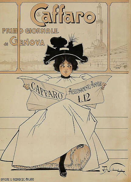 Caffaro, Primo Giornale Di Genova, 1897. Creator: Villa, Aleardo (1865-1906)